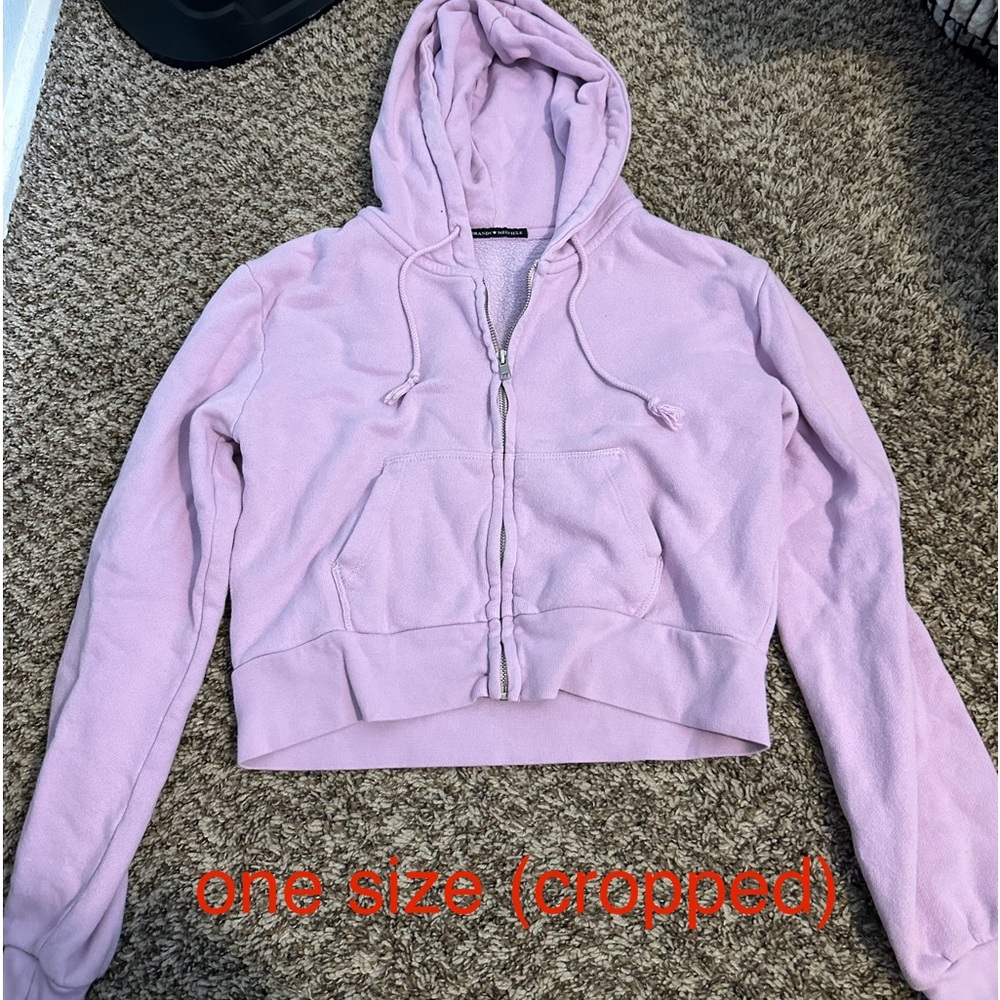 brandy melville cropped zip up